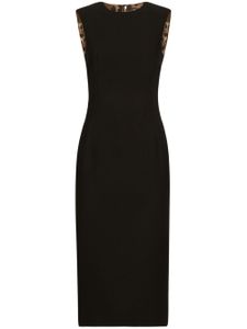 Dolce & Gabbana round-neck sleeveless midi dress - Noir