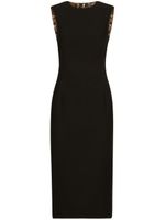 Dolce & Gabbana round-neck sleeveless midi dress - Noir - thumbnail