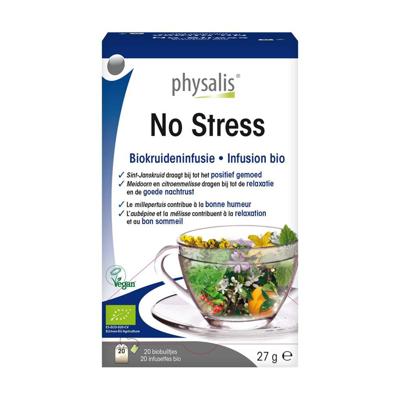 Physalis Biokruideninfusie No Stress Thee 20Stuks Physalis Biokruideninfusie No Stress Thee 20Stuks