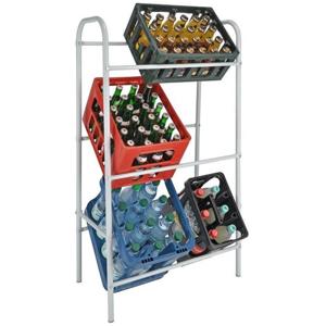 Krattenrek voor 6 kratten - bierkrat rek - wit - 65 x 34 x 115 cm - horeca - opruimen