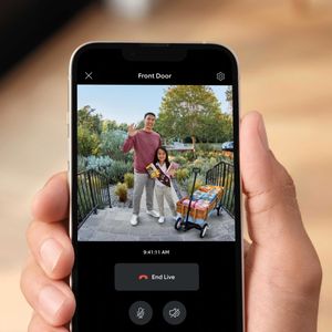 ring Video Doorbell Plus Video-deurintercom via WiFi Nikkel (mat), Zwart