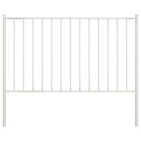 VidaXL Schuttingpaneel met palen gepoedercoat staal 1,81x1 m wit
