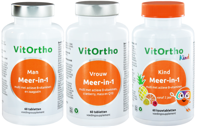 VitOrtho Meer-in-1 Man, Vrouw en Kind Tabletten Combivoordeel