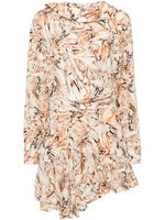 ISABEL MARANT robe en soie Tharya à imprimé abstrait - Tons neutres