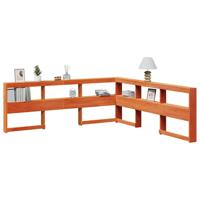 Boekenkast Hoofdeinde L-vormig 180 cm grenenhout wasbruin