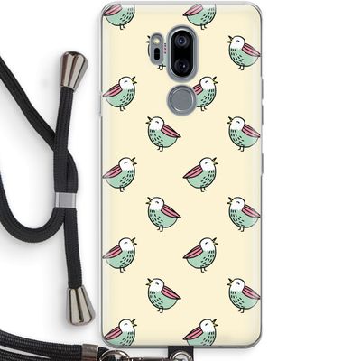 Vogeltjes: LG G7 Thinq Transparant Hoesje met koord