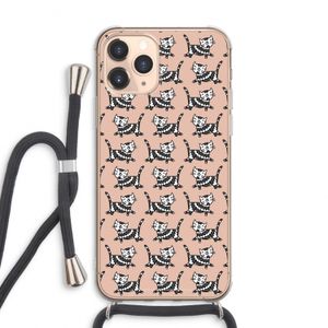 Zwarte poes: iPhone 11 Pro Max Transparant Hoesje met koord
