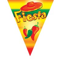 Mexicaans themafeest vlaggenlijn Fiesta 5 meter   -