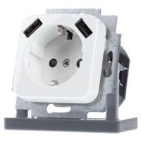20 EUCB2USB-214  - Socket outlet protective contact 20 EUCB2USB-214 - thumbnail