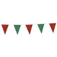 Glitter Vlaggenlijn Rood/Groen (6m) - thumbnail