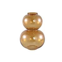 PTMD Mery Brown glass vase two bulbs round