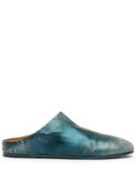 Marsèll mules en cuir à bout rond - Bleu - thumbnail