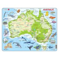 Selecta Larsen legpuzzel kaart australie geografisch met dieren, 65st.
