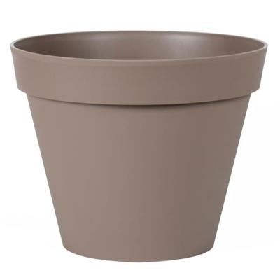 EDA Toscane Bloempot - kunststof - taupe - D30 x H26 cm - binnen- en buitenshuis