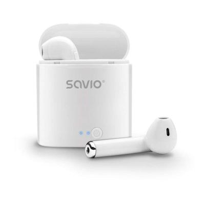 SAVIO TWS-01 Draadloze hoofdtelefoon met Bluetooth, Wit