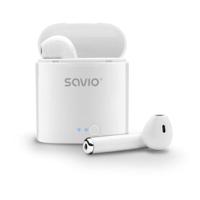 SAVIO TWS-01 Draadloze hoofdtelefoon met Bluetooth, Wit