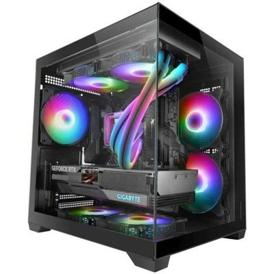 Micro ATX/ITX Mini tower-doos Behuizing Mars Gaming MCVIEW2 Zwart