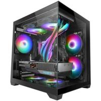Micro ATX/ITX Mini tower-doos Behuizing Mars Gaming MCVIEW2 Zwart