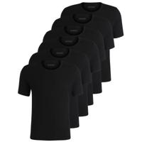 Boss T-shirt ronde hals 6-pack zwart