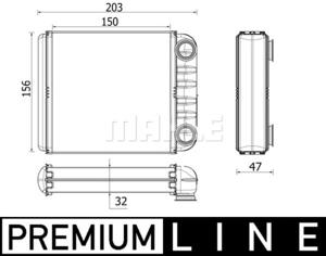 Kachelradiateur, interieurverwarming BEHR HELLA SERVICE *** PREMIUM LINE *** MAHLE, u.a. für Smart, Renault