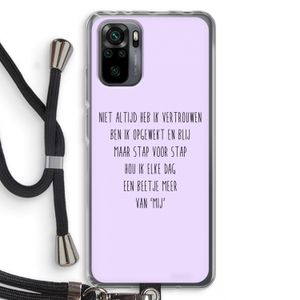 Zelfvertrouwen: Xiaomi Redmi Note 10 Pro Transparant Hoesje met koord