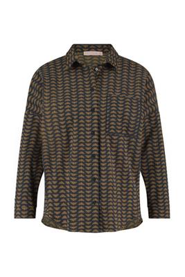 Fieke etnic blouse - antraciet/mustard - 07033