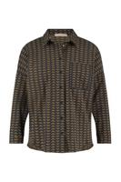 Fieke etnic blouse - antraciet/mustard - 07033