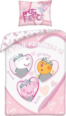 Peppa Pig Peuterdekbedovertrek Pretty Princess 100 x 135 cm - Katoen Peppa Pig Peuterdekbedovertrek Pretty Princess 100 x 135 cm - Katoen