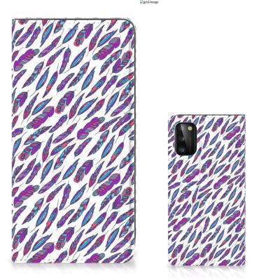 Samsung Galaxy A41 | Hoesje met Magneet | Feathers Color Samsung Galaxy A41 | Hoesje met Magneet | Feathers Color