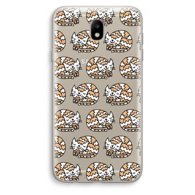Slapende poes: Samsung Galaxy J7 (2017) Transparant Hoesje