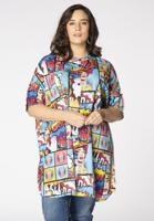 Yoek Wijde blouse POP ART | Multi | Maat 58/60