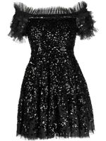 Needle & Thread robe courte Wreath à sequins - Noir - thumbnail