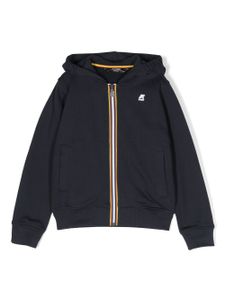 K Way Kids hoodie zippé à patch logo - Bleu