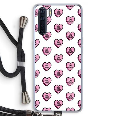 GIRL POWER: Oppo A91 Transparant Hoesje met koord