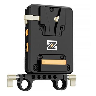 ZGCINE tiltable V-mount Plate / charger on 15mm rod mount