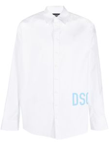 DSQUARED2 chemise en coton à logo imprimé - Blanc