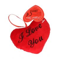 Pluche I Love You hartjes kussentje 10 cm