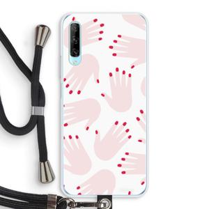 Hands pink: Huawei P Smart Pro Transparant Hoesje met koord