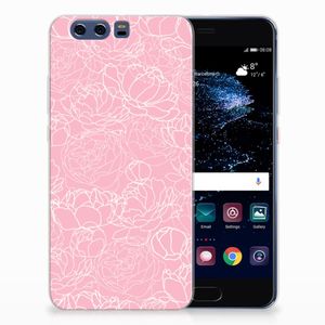 Huawei P10 Plus TPU Case White Flowers