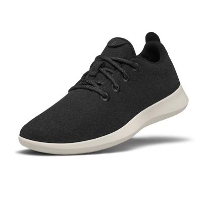 Allbirds Wool Runner Lage Wandelschoen Heren True Black (Cream) 45/M12