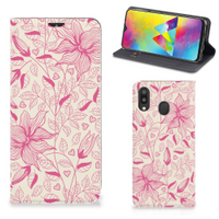 Samsung Galaxy M20 Smart Cover Pink Flowers