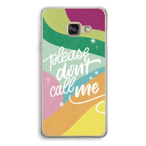 Don't call: Samsung A3 (2017) Transparant Hoesje