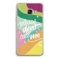 Don't call: Samsung A3 (2017) Transparant Hoesje Don't call: Samsung A3 (2017) Transparant Hoesje