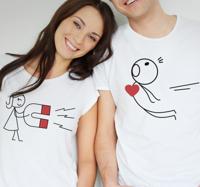 T-shirts koppels Camiseta pareja con magneto T-shirts koppels Camiseta pareja con magneto