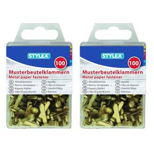 Stylex Splitpennen - 200x stuks - koper kleur - 19 mm - metaal