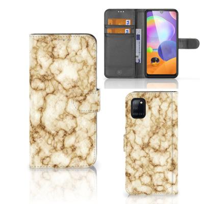 Samsung Galaxy A31 | Bookcase | Marmer Goud