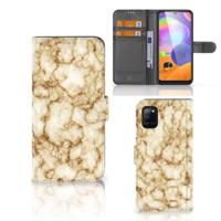 Samsung Galaxy A31 | Bookcase | Marmer Goud
