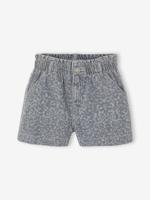 Denim short voor meisjes met motieven grijs
