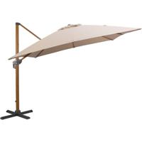Leen Bakker - Zweefparasol Nancy - 300x300 Cm - Aluminium - Taupe