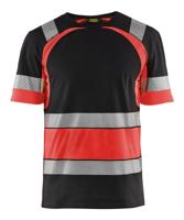 Blåkläder T-Shirt High-Vis 34211030 | Zwart/High-Vis Rood | Maat L - 7330509620212